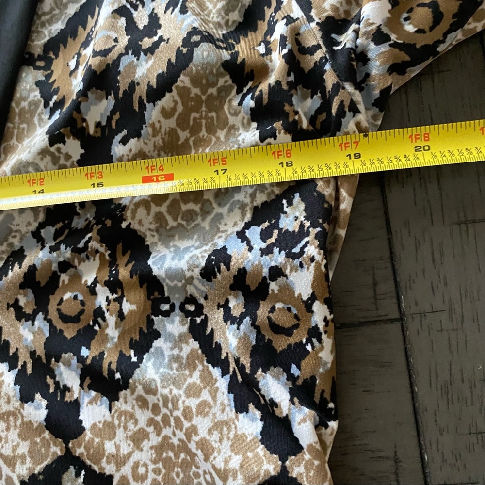 Notations Women's Black and Tan Patterned Long Sleeve Top Size PL‎ - Picture 13 of 13
